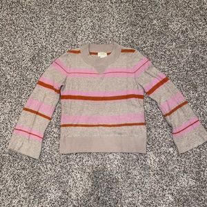Maeve by Anthropology Bell-sleeve Stripped Sweater